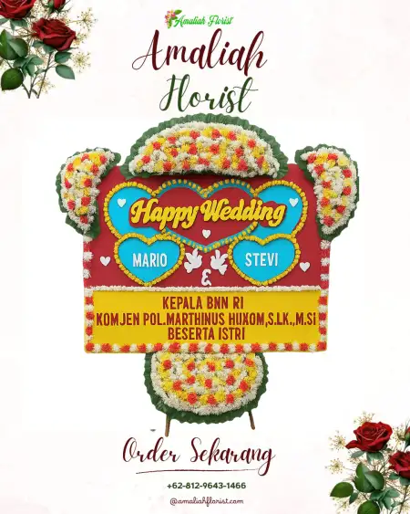 Papan Bunga Pernikahan Timpik